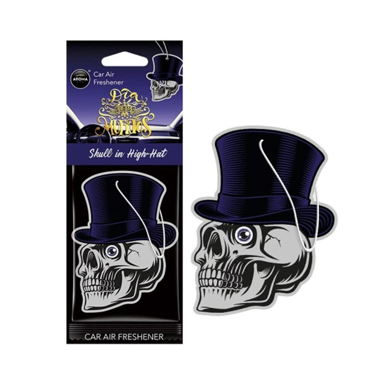Ambientador multicolor para coche Dia de los Muertos con fragancia Black Oud