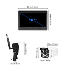 Bezdrátový set zadní kamery s 10,1" obrazovkou, 30x zoomem a nočním viděním – 12V/36V 