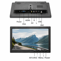 Monitor HD LCD da 10,1" – Mini schermo per auto, TV e computer 
