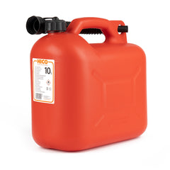 Red 10-litre plastic fuel can