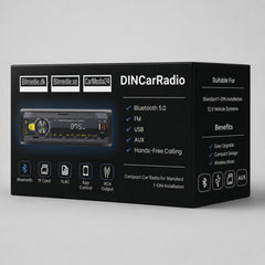 Anslut 1-DIN bilradio med Bluetooth 5.0, FM, USB, AUX & handsfree 