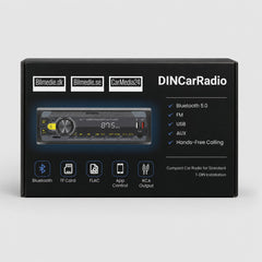 Anslut 1-DIN bilradio med Bluetooth 5.0, FM, USB, AUX & handsfree 
