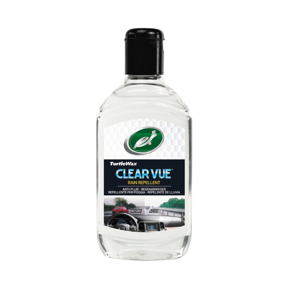 Turtle Wax Clearvue Rain Repellent 300ml for a clear view on the road, effective against rain and snow.