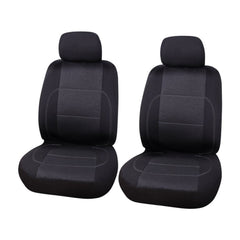 Carpoint front seat cover set Paris, 4-piece, black/grey 