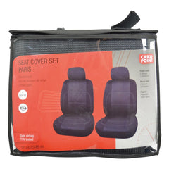 Carpoint front seat cover set Paris, 4-piece, black/grey 