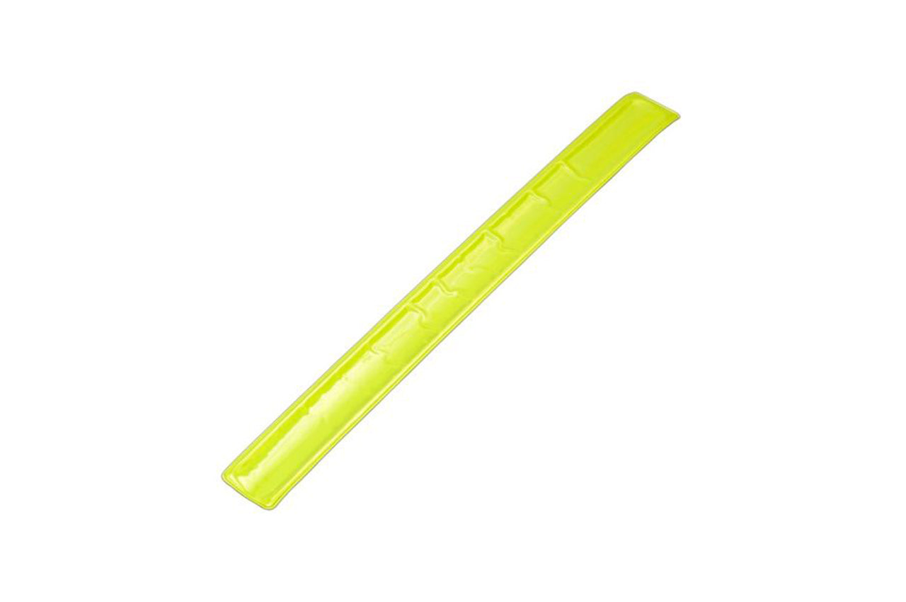 Pulsera reflectante amarilla con mecanismo de plegado automático