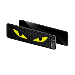 LED Rude Display – Fleksibel Matrix Skærm med Bluetooth (110×492 mm) med gule øjne.