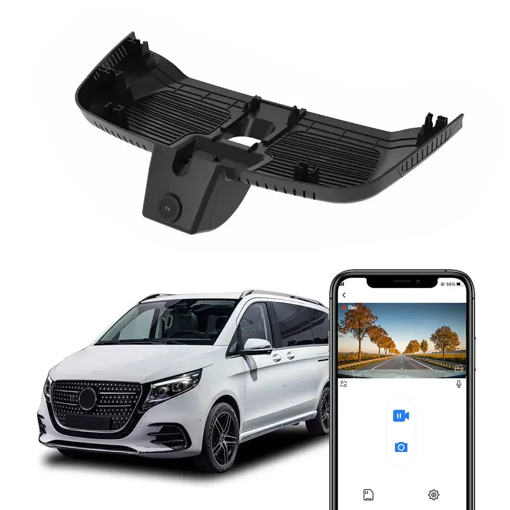 4K skrytá palubní kamera pro Mercedes-Benz V-Class (Facelift), EQV, Vito a eVito (2024–2025) 