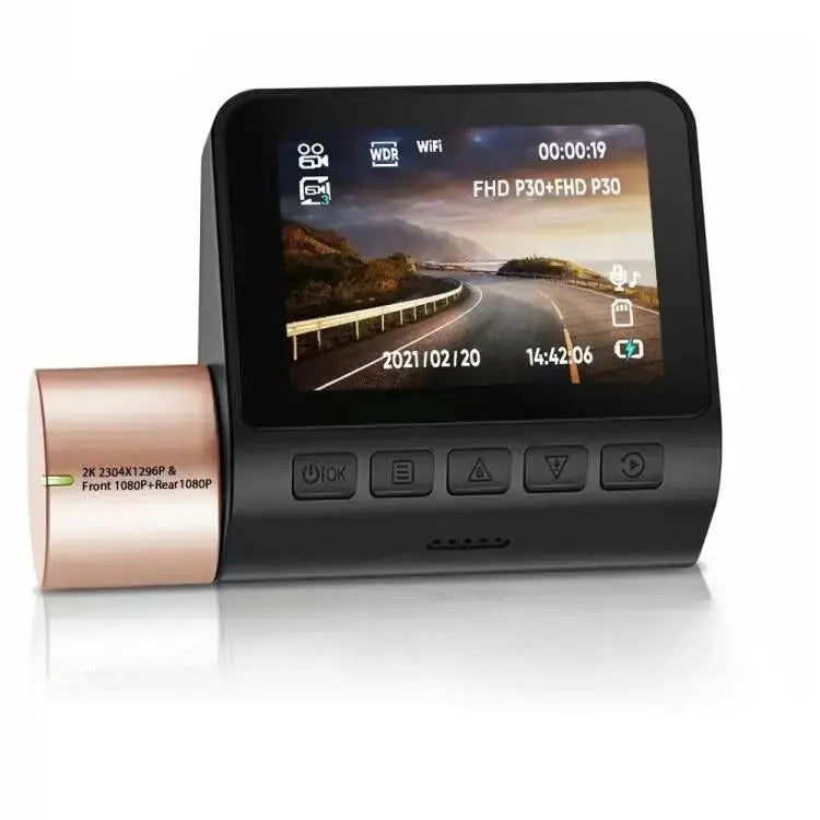 2K autokamera s WiFi a parkovacím dohledem (přední/zadní) 