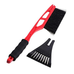 Ice scraper with snow brush for car – 43 cm red 