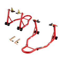 <h2>Juego de caballetes para moto delantero y trasero – elevador de rueda delantera y trasera 385 kg</h2> 