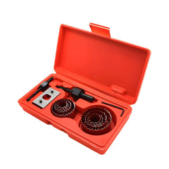 Hole saw set 19-64 mm – 8 pieces with centre drill bit and adapter 