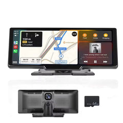 9,3" Apple CarPlay Bildschirm mit integriertem Dashcam und 64-GB-SD-Karte 