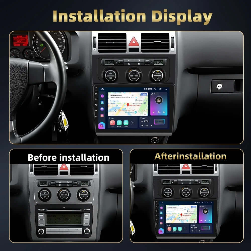 VW Touran 03-10 - 10,1" Radio m. Apple CarPlay og Android Auto – Bilmedie.dk