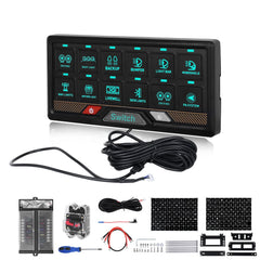 RGB 12okruhový spínací panel s dotykovým ovládáním – řídicí panel 12V / 24V 