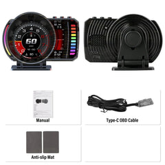 3,5" Head-Up Display (HUD) autoon – digitaalinen nopeusmittari OBD2:lla 