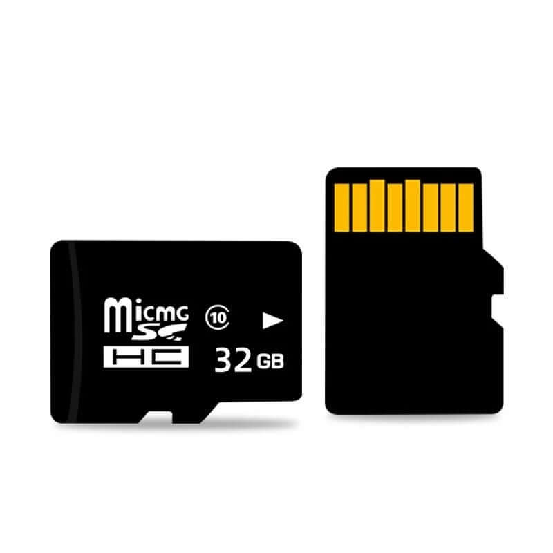 Micro SD kort - 32 GB, billede af et Micro SD kort med 32 GB kapacitet.