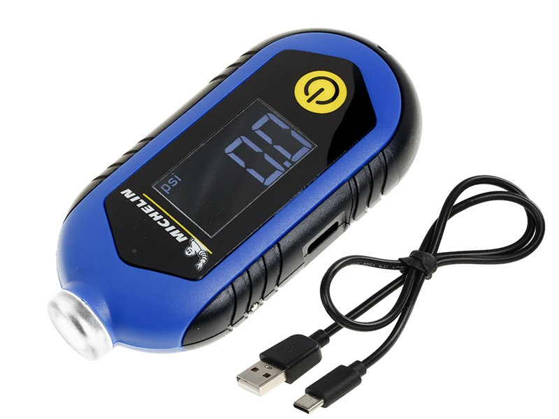 Digitaler Reifendruckmesser bis 10,3 bar mit Profiltiefenmesser und LED-Leuchte