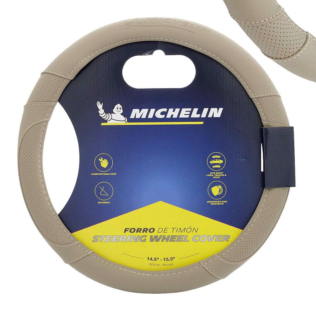 Coprivolante beige taglia M per volante da 36,8-39,4 cm