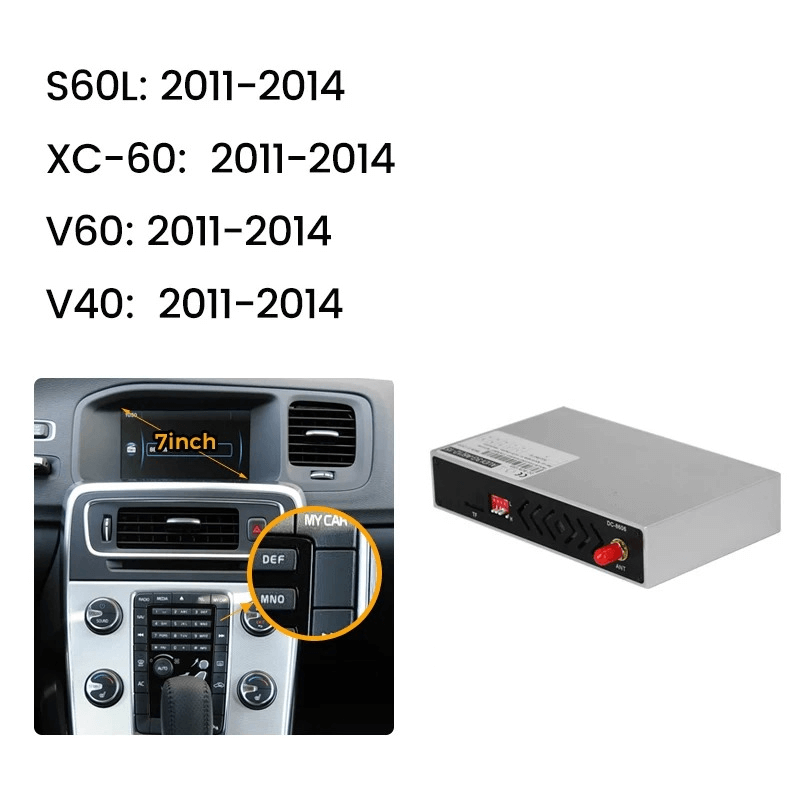 Ασύρματη μονάδα Apple CarPlay & Android Auto – Volvo S60/XC60/V40/V60 11-18 μονάδα για οθόνη 7”